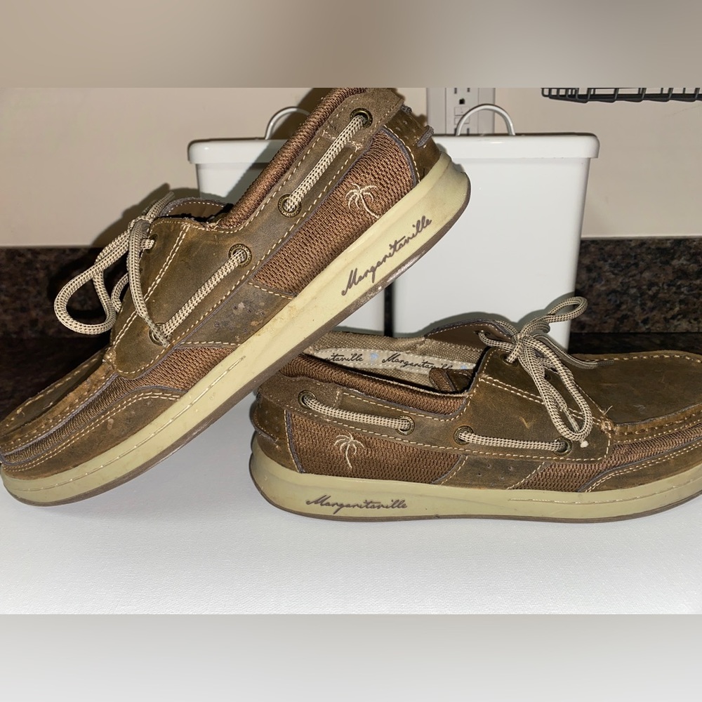 Margaritaville Mens Gulf Stream Brown Lace Up Eye Boat Shoes Size 11    MG1650A